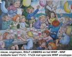 ROLF LIDBERG & WERELD NATUUR FONDS, kaart kinderfeestje, Overig Europa, Ongelopen, Ophalen of Verzenden, 1980 tot heden