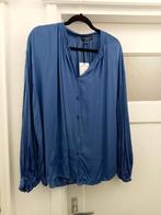 Mooi glans bloes, mooie kleur blauw, Kleding | Dames, Blouses en Tunieken, Ophalen of Verzenden, Nieuw, Maat 42/44 (L), Blauw