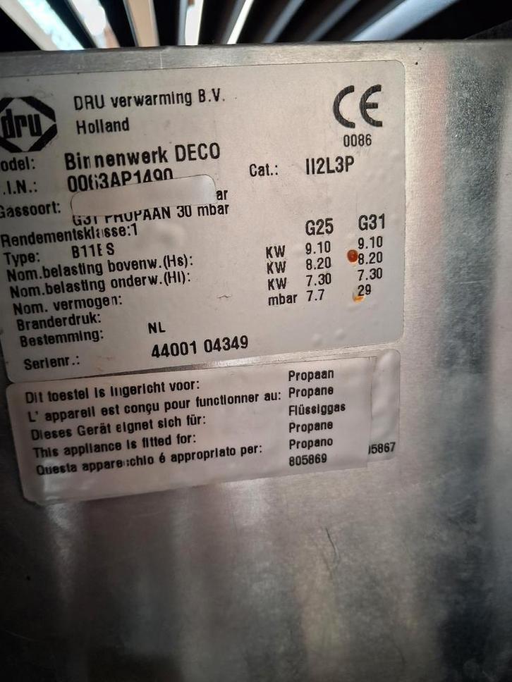 Gaskachel - Gebruikt, Huis en Inrichting, Badkamer | Complete badkamers, Gebruikt, Met bad, Met douche, Ophalen of Verzenden