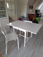 Eettafel set inklapbaar met twee stoelen, Huis en Inrichting, 50 tot 100 cm, 100 tot 150 cm, Zo goed als nieuw, Ophalen