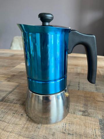 Cilio espresso maker / percolator blauw/chroom beschikbaar voor biedingen