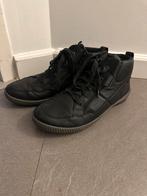 Zwarte Leren Sneakers - Maat 6 1/2, Ophalen of Verzenden, Gedragen, Zwart, Sneakers of Gympen