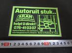 sticker breda aram autoglas service hj smaal backer en ruebw, Ophalen, Zo goed als nieuw