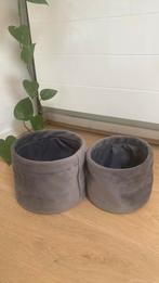 Stoffen bloempotten, Ophalen of Verzenden, Zo goed als nieuw, Rond, Minder dan 25 cm