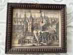 Kopergravure in kleur op papier afbeeldingen van Amsterdam, Antiek en Kunst, Ophalen of Verzenden