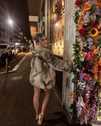 Bontjas | Vossenbont | Echt Bont | Vintage Bontjas, Verzenden, Gedragen, Maat 38/40 (M), Wit