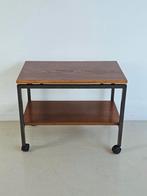 Vintage serveerwagen trolley bijzettafel audiomeubel tv kast, Ophalen, Gebruikt, 50 tot 100 cm, Metaal