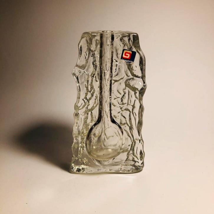 Solifleur, vintage glazen vaas van Georgshütte, Huis en Inrichting, Woonaccessoires | Vazen, Zo goed als nieuw, Overige kleuren