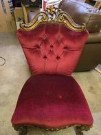 Antieke Rode Stoel, Huis en Inrichting, Stoelen, Ophalen of Verzenden