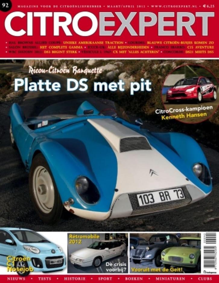CitroExpert 92 Citroën C1, 2CV, DS Barquette, DS5, Boeken, Auto's | Folders en Tijdschriften, Nieuw, Citroën, Ophalen of Verzenden