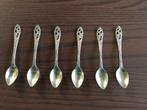 6 verzilverde expresso lepeltjes vintage, Ophalen of Verzenden