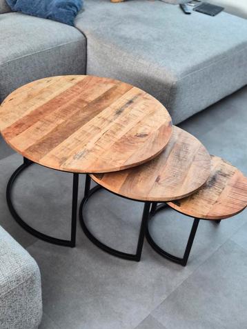 Mango Houten Salontafels - Gebruikt beschikbaar voor biedingen