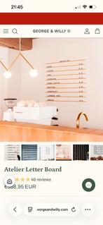 Letterbord met magneet letters, Ophalen, Zwart