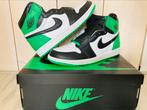 Nike Air Jordan 1, Black Toe Black-Lucky Green US10 EU44, Ophalen of Verzenden, Nieuw, Zwart