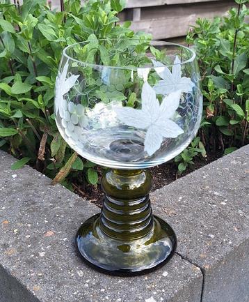 Prachtig vintage kristal glazen XXL wijnglas.  beschikbaar voor biedingen