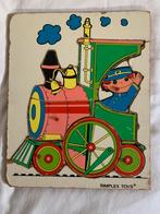 Vintage Houten Kinder puzzel Locomotief  SIMPLEX TOYS, Kinderen en Baby's, Speelgoed | Kinderpuzzels, 2 tot 4 jaar, Gebruikt, Ophalen of Verzenden