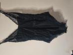 zwarte kanten body doorschijnent maat L, Kleding | Dames, Ondergoed en Lingerie, Verzenden, Zwart, Body of Korset