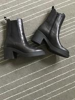 ALS NIEUW!! OXMOX LEREN LAARZEN MAAT 37, Verzenden, Zwart, Lage of Enkellaarzen, Zo goed als nieuw