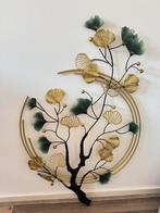 Moderne Metalen Wanddecoratie Ginkgo Boom Design Goud &Groen, Huis en Inrichting, Woonaccessoires | Wanddecoraties, Ophalen, Zo goed als nieuw