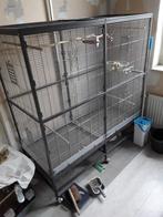 Prachtige grote dubbele vogelkooi. Zgan, Dieren en Toebehoren, Vogels | Hokken en Kooien, Ophalen, Zo goed als nieuw, Metaal, Vogelkooi