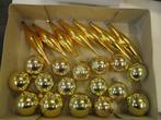 Stralende gouden Kerstballen inclusief opbergbak   (10), Ophalen of Verzenden