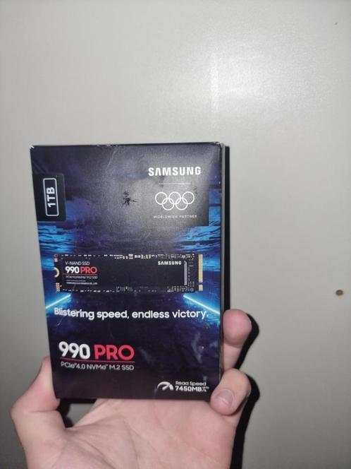 Samsung 990 PRO 1TB (nooit gebruikt alleen uitgepakt), Computers en Software, Harde schijven, Nieuw, Desktop, Intern, SSD, Ophalen