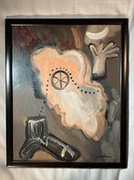 Martineau Anton , olieverf op doek, Antiek en Kunst, Kunst | Schilderijen | Abstract, Ophalen of Verzenden