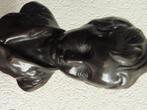 Bronzen Buste van een meisje ., Antiek en Kunst, Ophalen of Verzenden, Brons