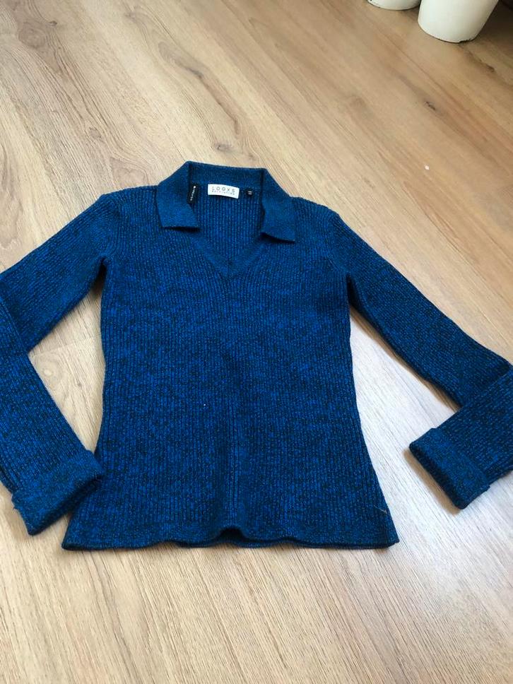 Looxs revolutionair blauw truitje 146/152 10sixteen, Kinderen en Baby's, Kinderkleding | Maat 146, Zo goed als nieuw, Meisje, Trui of Vest