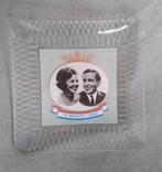 Herinnerings schaaltje Beatrix en Claus 1966, Ophalen of Verzenden, Zo goed als nieuw, Nederland, Servies