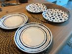 Churchill Inkie Blue Lines and dots breakfast plates 6 pcs, Huis en Inrichting, Keuken | Servies, Ophalen of Verzenden, Zo goed als nieuw