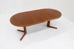Vintage Danish round extendable dining table teak 1960s, Huis en Inrichting, Tafels | Eettafels, Ophalen, Vintage, design, Teakhout