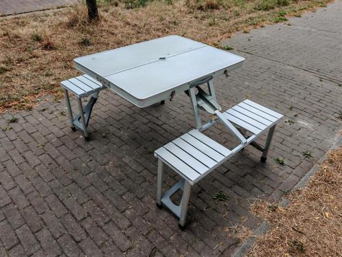 Bo-Camp aluminium uitklapbare picknicktafel, Caravans en Kamperen, Kampeermeubelen, Zo goed als nieuw, Campingtafel, Ophalen of Verzenden