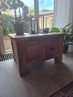 Teakhouten (salon) tafel, Huis en Inrichting, Tafels | Salontafels, Ophalen, Gebruikt, 50 tot 100 cm, Teakhout