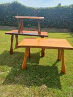 Vintage bijzettafels,3 stuks, Huis en Inrichting, Tafels | Bijzettafels, Ophalen, Rechthoekig, Minder dan 55 cm, 45 tot 60 cm