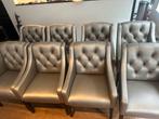8 Macazz luxe eetkamerstoelen - Grijs, Ophalen, Overige materialen, Gebruikt, Grijs