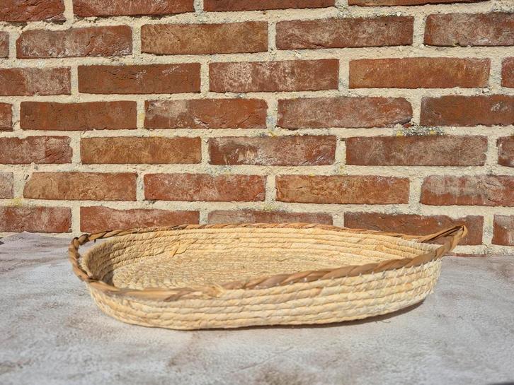 5x Rietmanden - Broodmand - 35cm, Huis en Inrichting, Woonaccessoires | Schalen en Manden, Zo goed als nieuw, Rechthoekig, Riet