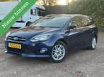 Ford Focus Wagon 1.0 EcoBoost Titanium AIRCO CRUISE PSENSOR, Auto's, Euro 5, 125 pk, Gebruikt, Blauw