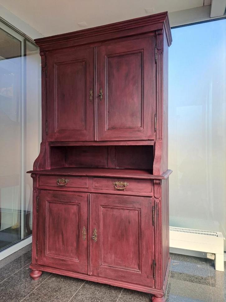 Prachtige Bourgondisch Rode Buffetkast, Huis en Inrichting, Kasten | Buffetkasten, Gebruikt, 150 tot 200 cm, 100 tot 150 cm, 25 tot 50 cm