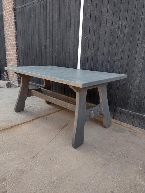 Kloostertafel old grey gezandstraald eiken NIEUW, Huis en Inrichting, Tafels | Eettafels, Nieuw, 50 tot 100 cm, 150 tot 200 cm