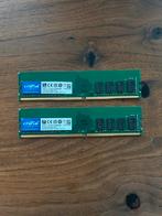 2x Crucial 8GB DDR4 2666MHz RAM - Nieuw!, Computers en Software, RAM geheugen, DDR4, 8 GB, Nieuw, Ophalen of Verzenden