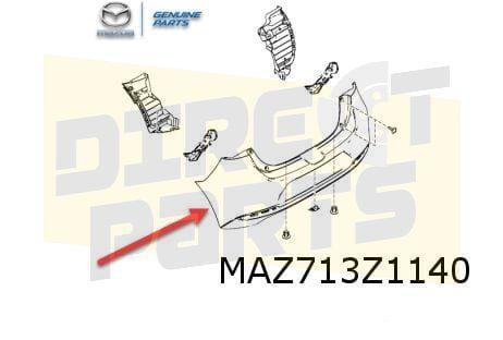 Mazda 2 (2/20-) achterbumper (te spuiten) (bij PDC) Originee, Auto-onderdelen, Carrosserie en Plaatwerk, Bumper, Mazda, Achter