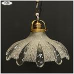 Oude Holophane glazen hanglamp Lamp, Vintage, Ophalen of Verzenden, Zo goed als nieuw, Glas