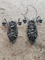 2 x antieke wandlampen set met engel, angel, Ophalen of Verzenden