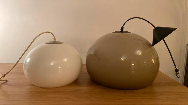 2 vintage Dijkstra hanglampen, Huis en Inrichting, Lampen | Hanglampen, Zo goed als nieuw, Minder dan 50 cm, Ophalen