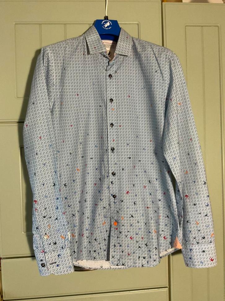 A Fish Named Fred Maat L overhemd lange mouw all-over print, Kleding | Heren, Overhemden, Zo goed als nieuw, Halswijdte 41/42 (L)