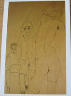 Egon Schiele - Schiele tekent een naakt model voor spiegel, Verzenden, 1980 tot heden, Ongelopen, Overige thema's