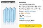 Waterfilter voor Jura koffiemachines, Ophalen of Verzenden, Nieuw