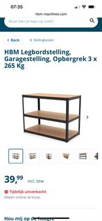 HBM Legbordstelling, Garagestelling, Opbergrek, Huis en Inrichting, Kasten | Stellingkasten, Ophalen, Nieuw