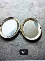 Zilveren spiegel doosje, Antiek en Kunst, Ophalen, Rond, Minder dan 50 cm, Minder dan 100 cm